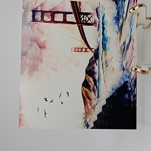 Golden Gate Bridge‎ Fantasy Art Watercolor Oil Painting Print - Picture 5 of 7